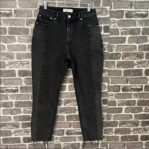 Abercrombie & Fitch curve love the mom high rise black jeans
